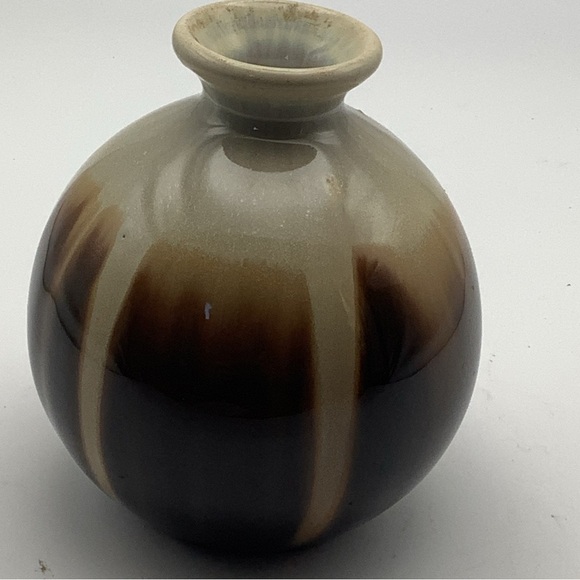 Tan & Brown Round Pottery Vase - Picture 5 of 7